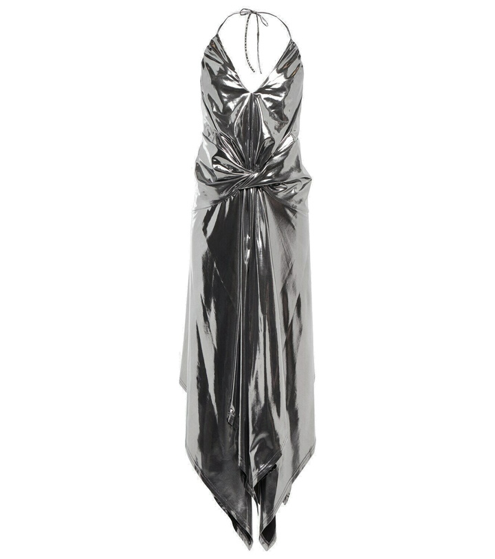 Photo: Alexandre Vauthier - Halterneck metallic midi dress