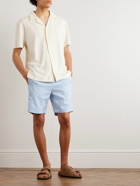 Frescobol Carioca - Felipe Straight-Leg Linen and Cotton-Blend Drawstring Shorts - Blue