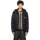 Moncler Black Verith Hooded Short Down Jacket