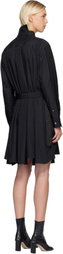 sacai Black Poplin Midi Dress