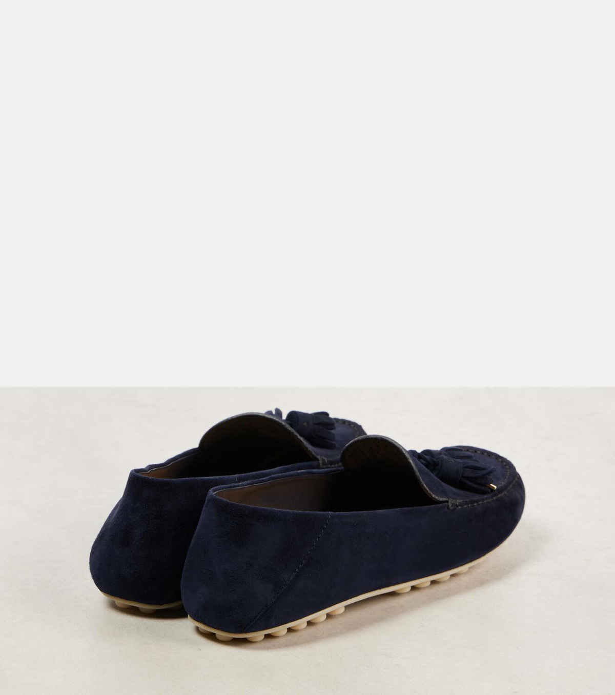 Loro Piana Dot Sole Walk suede driving shoes