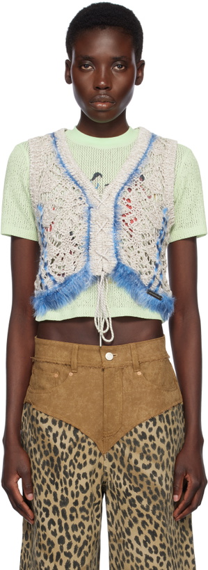 Photo: Andersson Bell Beige Western Lace-Up Knit Vest