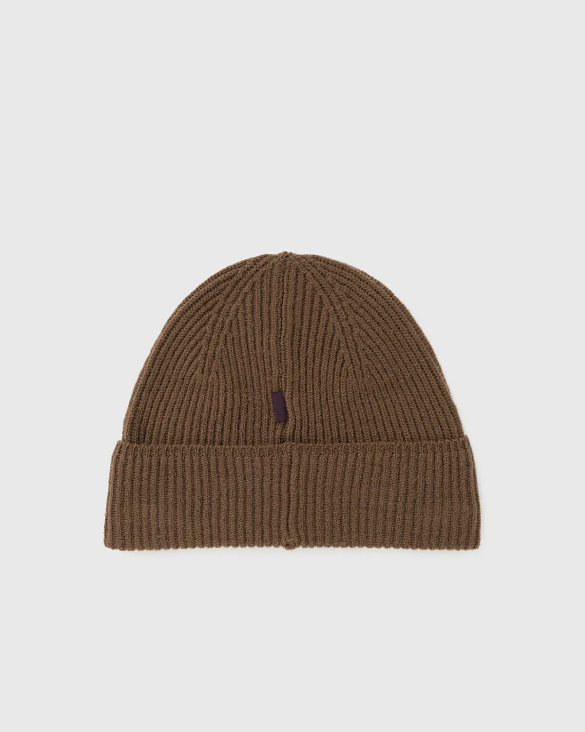 Pas Normal Studios Off-Race Merino Knit Beanie Brown Mens Beany