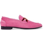 TOM FORD - Wilton Chain-Embellished Calf Hair Loafers - Men - Pink
