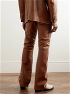 Enfants Riches Déprimés - Straight-Leg Panelled Leather Trousers - Brown