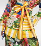 Dolce&Gabbana Portofino printed belted silk shirt