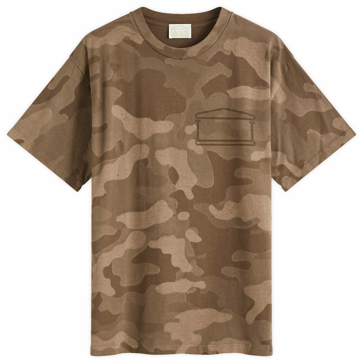 Photo: Aries Men's Aged Camo Temple T-Shirt in Dark Olive