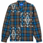Awake NY Men's Paisley Flannel Vacation Shirt in Brown Multi