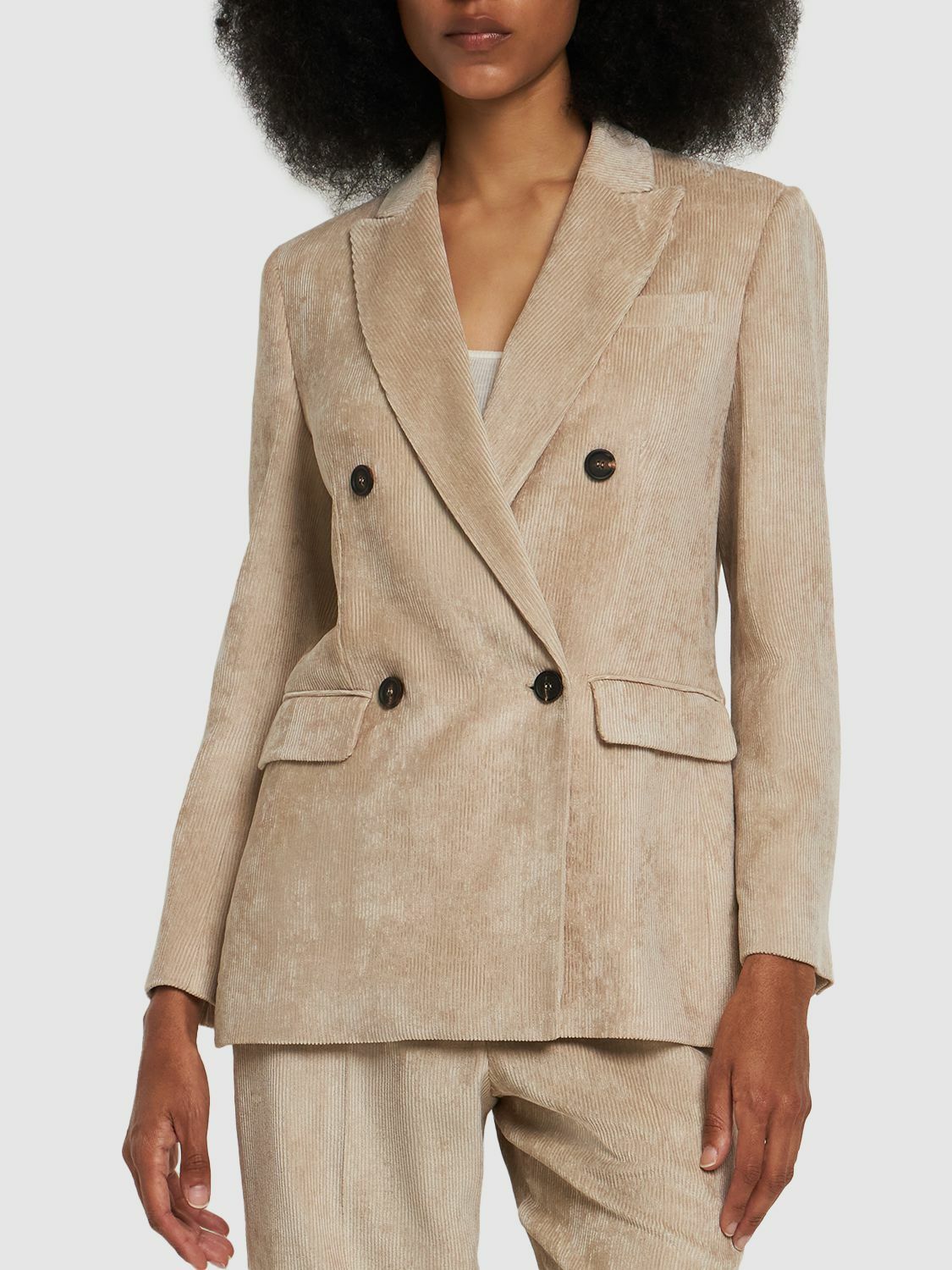 スーツ BRUNELLO CUCINELLI Viscose and cotton corduroy jacket with n Brunello Cucinelli Viscose And Cotton Corduroy Jacket With