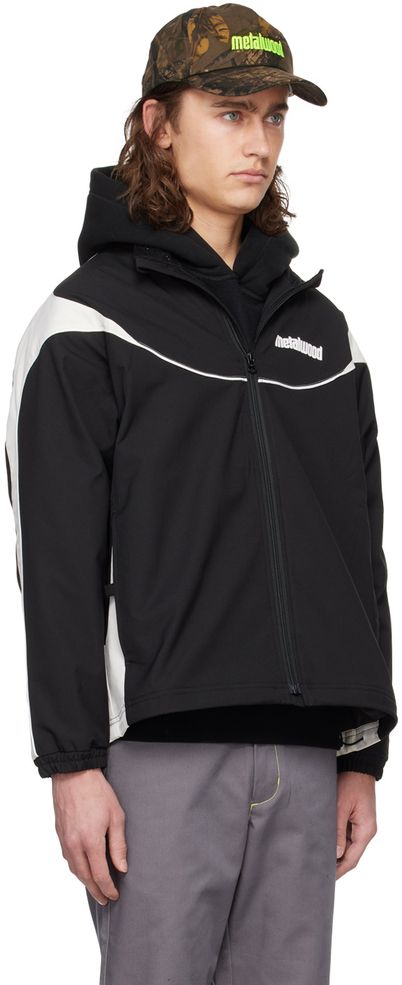 Metalwood Studio Black & White Paneled Track Jacket