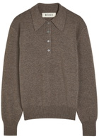 Rohe Compact Wool and Cashmere-blend Polo top Grey