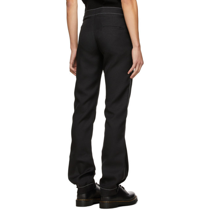 Daniel W. Fletcher SSENSE Exclusive Black Split Hem Trousers 