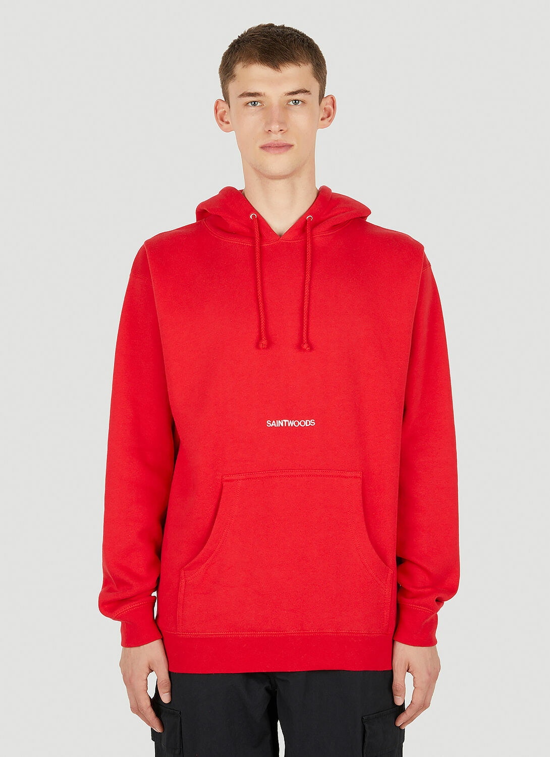 Saintwoods Logo Embroidery Hooded Sweatshirt