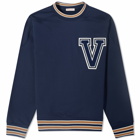 Valentino Men's V Logo Crew Knit in Indigo