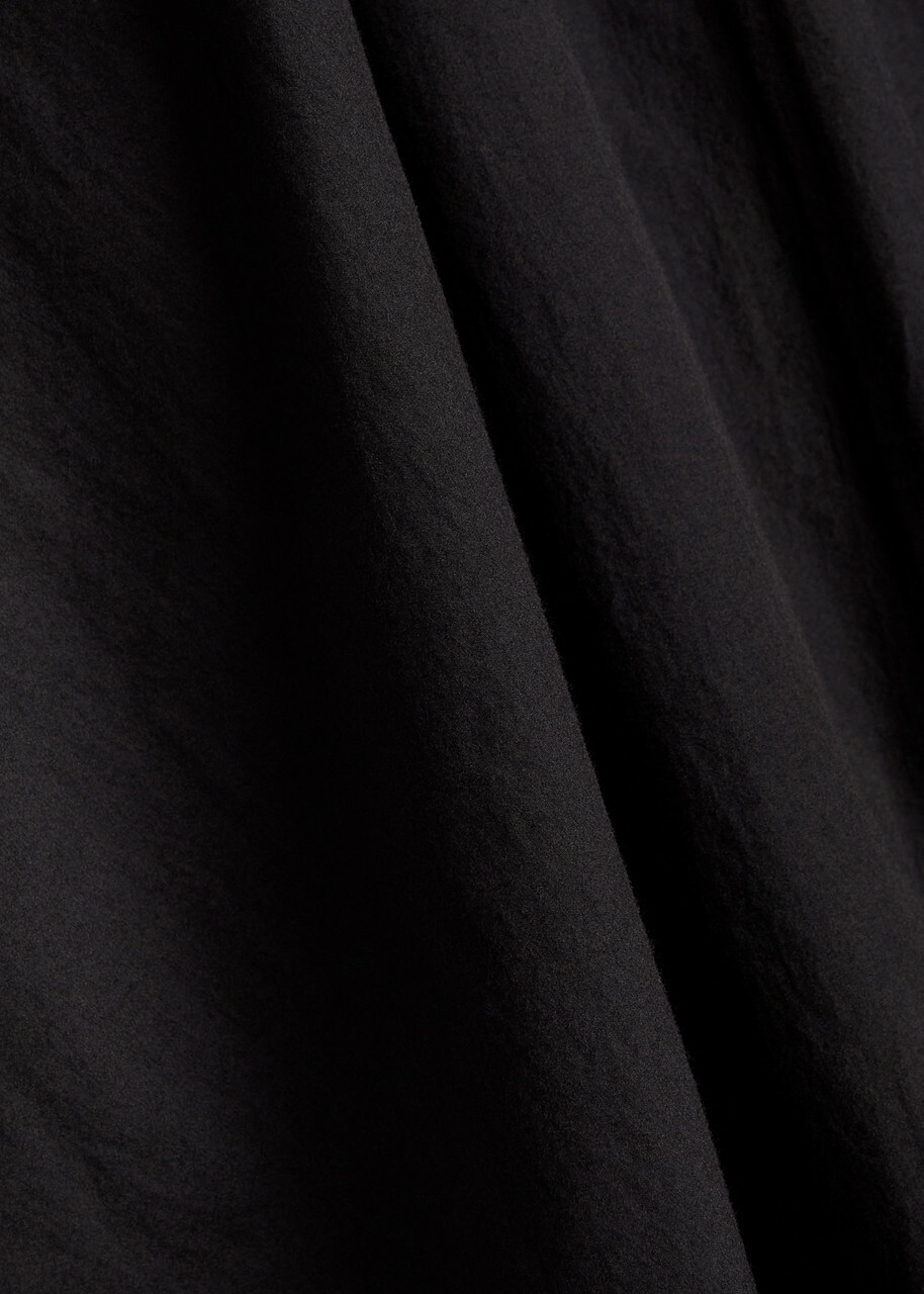 Studio Nicholson Gathered Cotton Midi Dress Black