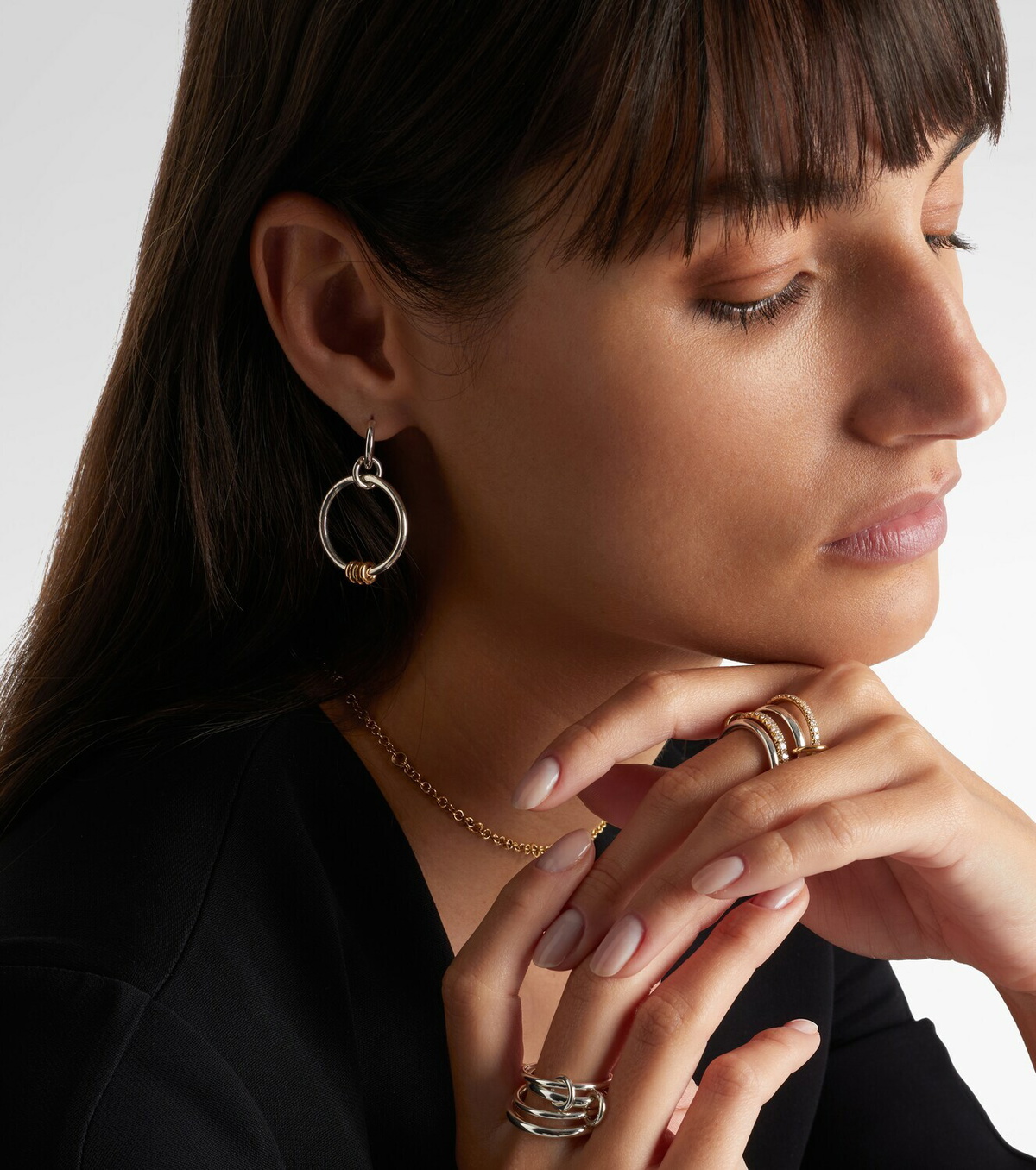 Spinelli Kilcollin Asha sterling silver and 18kt gold earrings
