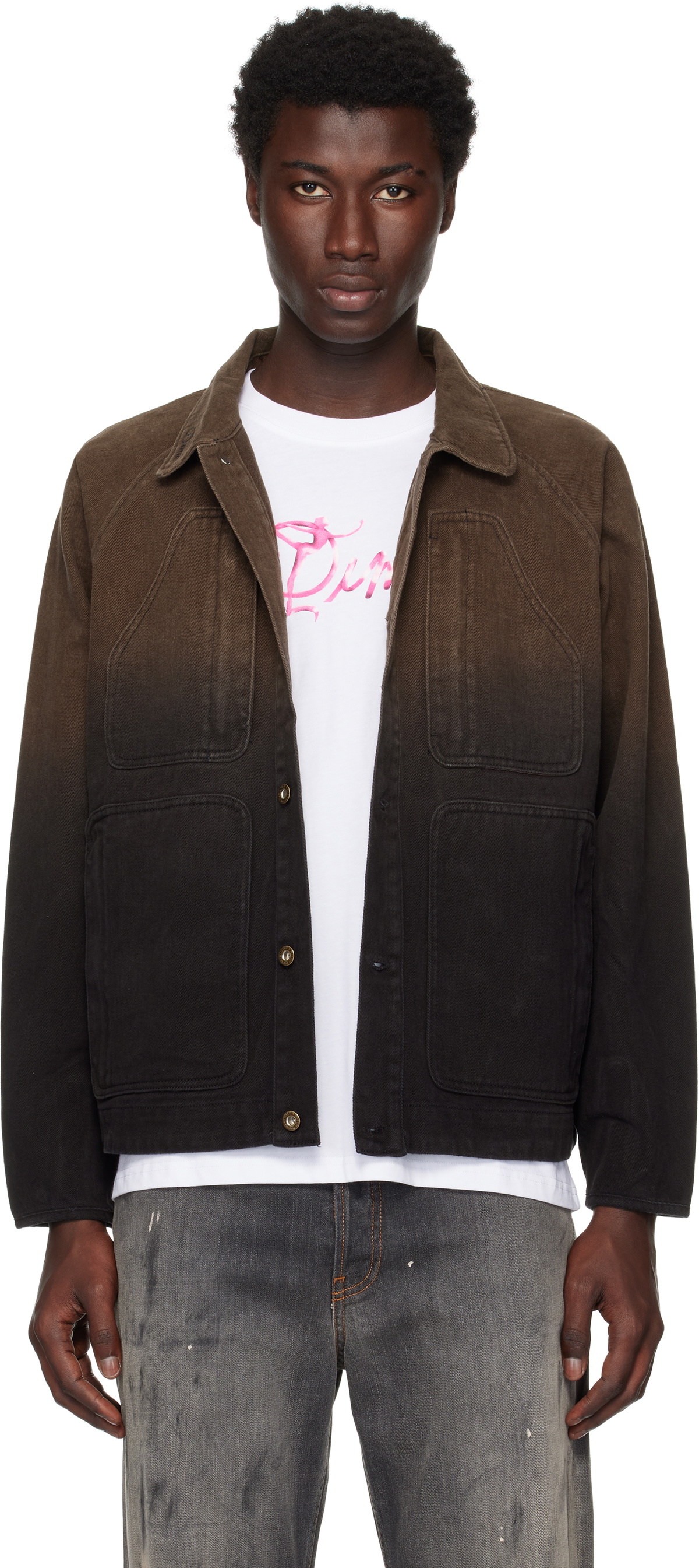 Dime KNOWTEC ブラウンパーカー S Dime Brown Knowtec Jacket Dime