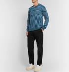 Missoni - Space-Dyed Wool-Blend Polo Shirt - Blue