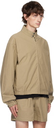 John Elliott Beige Cotton Harrington Jacket