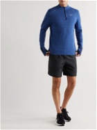 Nike Running - Repel Fleece-Trimmed Therma-FIT Half-Zip Running Top - Blue