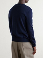 Valentino Garavani - Logo-Embroidered Virgin Wool Sweater - Blue