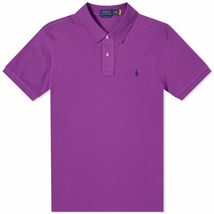 Photo: Polo Ralph Lauren Men's Colour Shop Custom Fit Polo Shirt in Paloma Purple