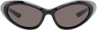 Balenciaga Black Oval Sunglasses