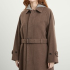 Auralee Women's Mosser Soutien Collar Coat in Top Brown