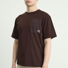 Karma8a Men's Logo Pocket Rue T-Shirt in Brown
