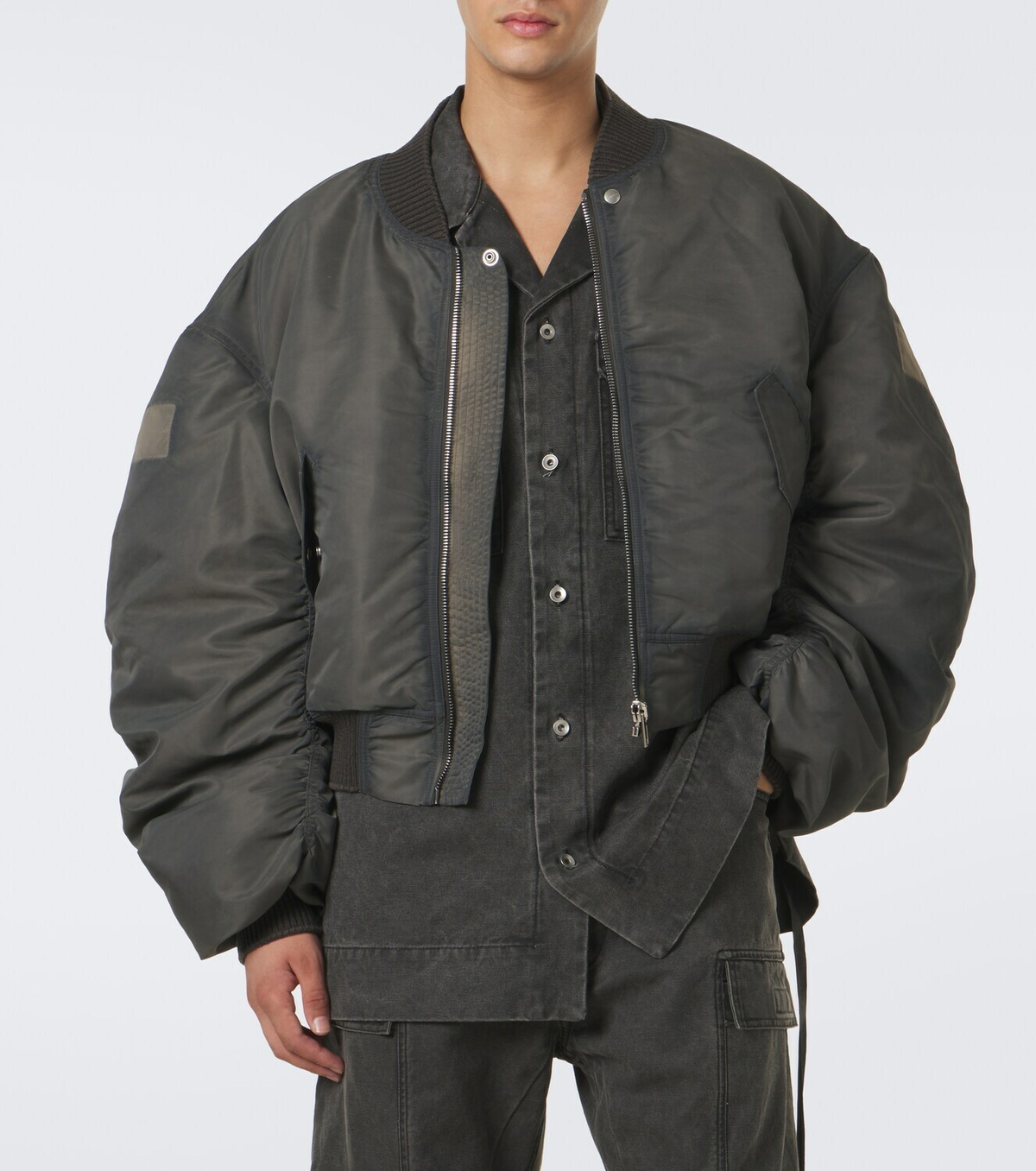Rick Owens Secchia Flight satin bomber jacket