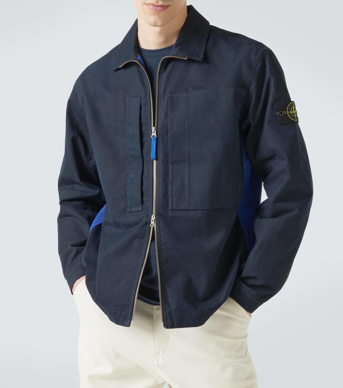 ジャケット・アウター STONE  Cotton Canvas Overshirt Stone Island Compass cotton canvas overshirt Stone Island