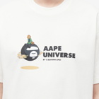 Men's AAPE Aaper Universe Camo T-Shirt in Snow White