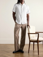 NN07 - Arne 5706 Button-Down Collar Linen Shirt - White
