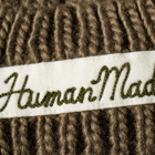 Human Made Men's Cable Pop Beanie in Olive Drab