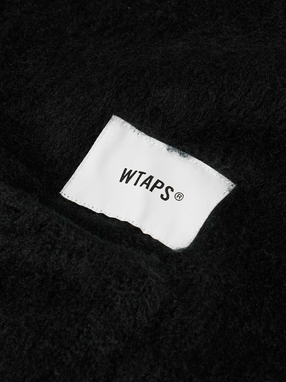 WTAPS - Logo-Appliquéd Brushed-Knit Cardigan - Black WTAPS WTAPS - Logo-Appliquéd Brushed-Knit Cardigan - Black WTAPS