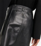 Proenza Schouler Asymmetric leather midi skirt
