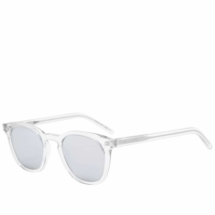 Photo: Saint Laurent Sunglasses Men's Saint Laurent SL 28 Sunglasses in Crystal/Silver