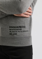 DSQUARED2 Logo-appliqué Wool Jumper Grey