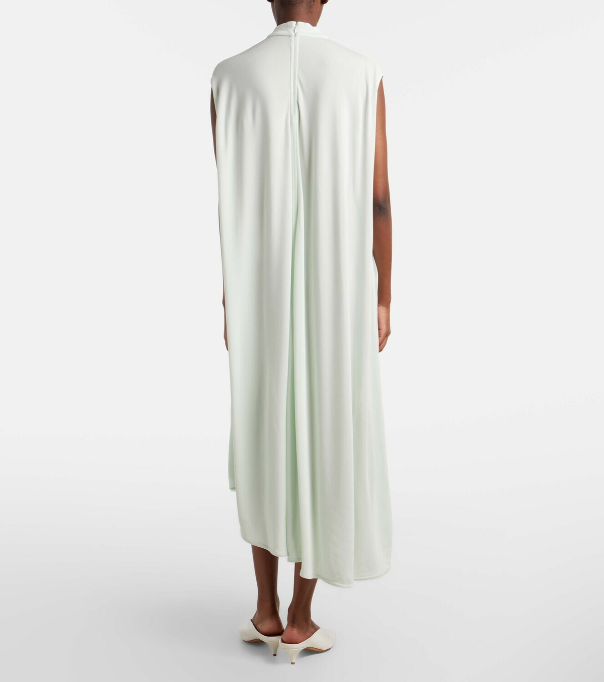 Bottega Veneta Knot gathered crêpe jersey midi dress