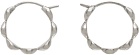 Maison Margiela Silver Textured Hoop Earrings