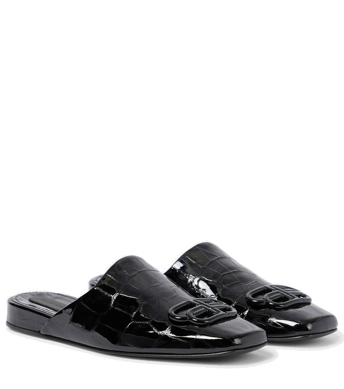 Balenciaga - Cosy BB patent leather slippers Balenciaga