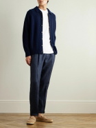 De Petrillo - Straight-Leg Pleated Linen Drawstring Trousers - Blue