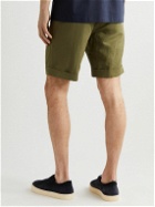 Incotex - Slim-Fit Linen and Cotton-Blend Shorts - Green