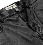 SAINT LAURENT - Skinny-Fit Leather Trousers - Black