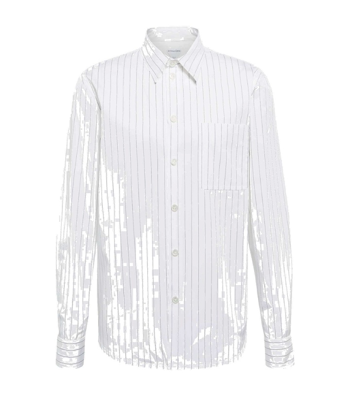 Photo: Bottega Veneta - Pinstripe cotton poplin shirt