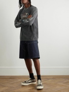 SAINT MXXXXXX - Straight-Leg Logo-Appliquéd Denim Shorts - Blue