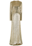 Simkhai Beatrice Sequin-embellished Gown Gold