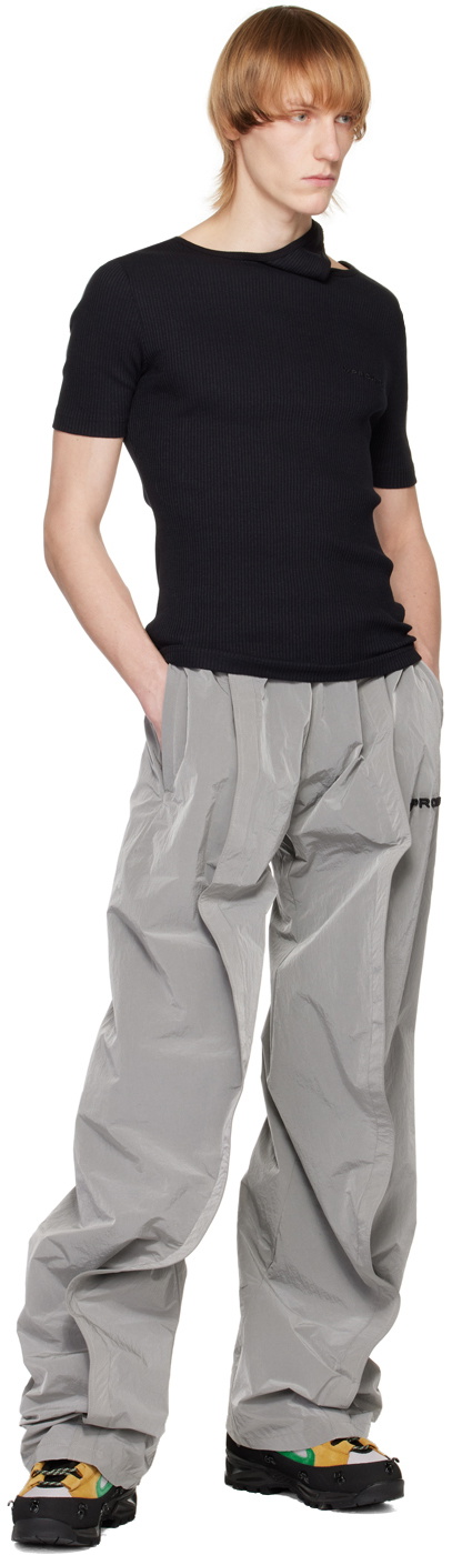 Y/Project Gray Pleated Lounge Pants Y/Project