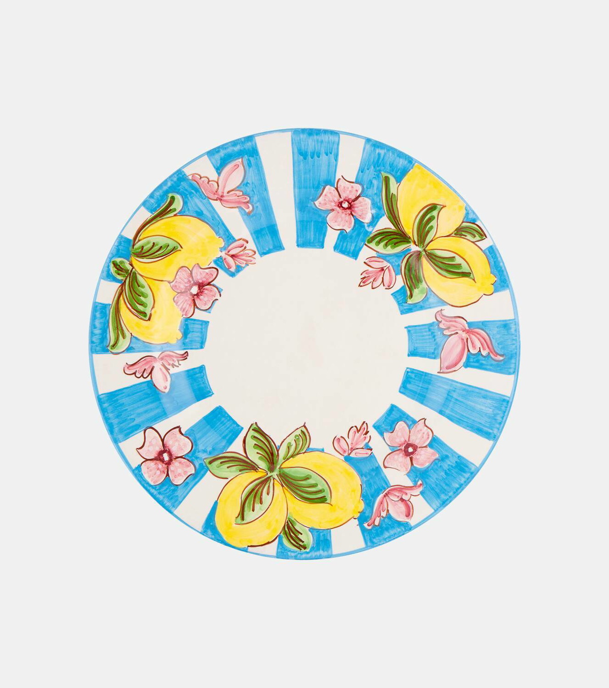 Dolce&Gabbana Casa Taormina striped ceramic dessert plate