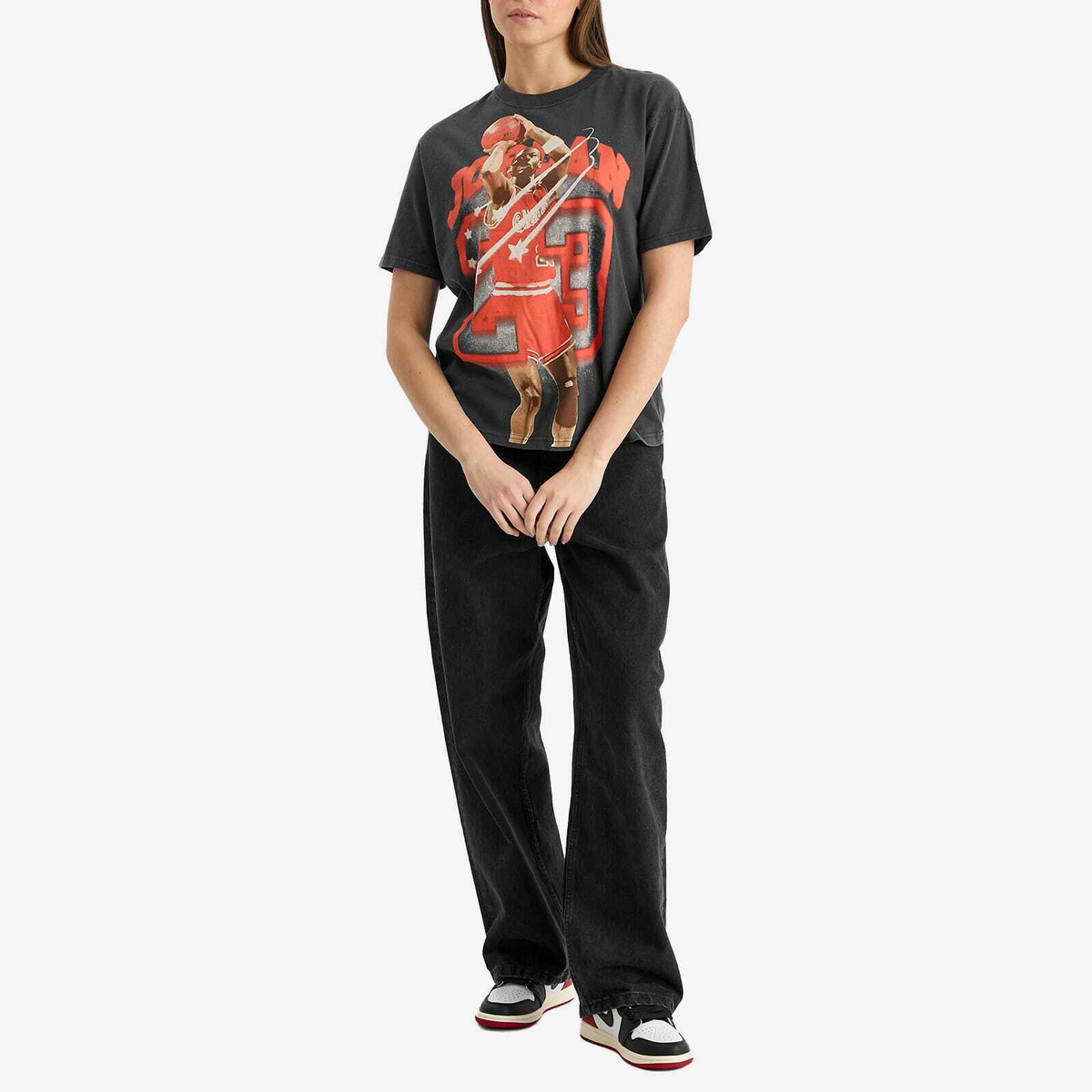 Air Jordan Women's W Graphic T-Shirt in Off Noir